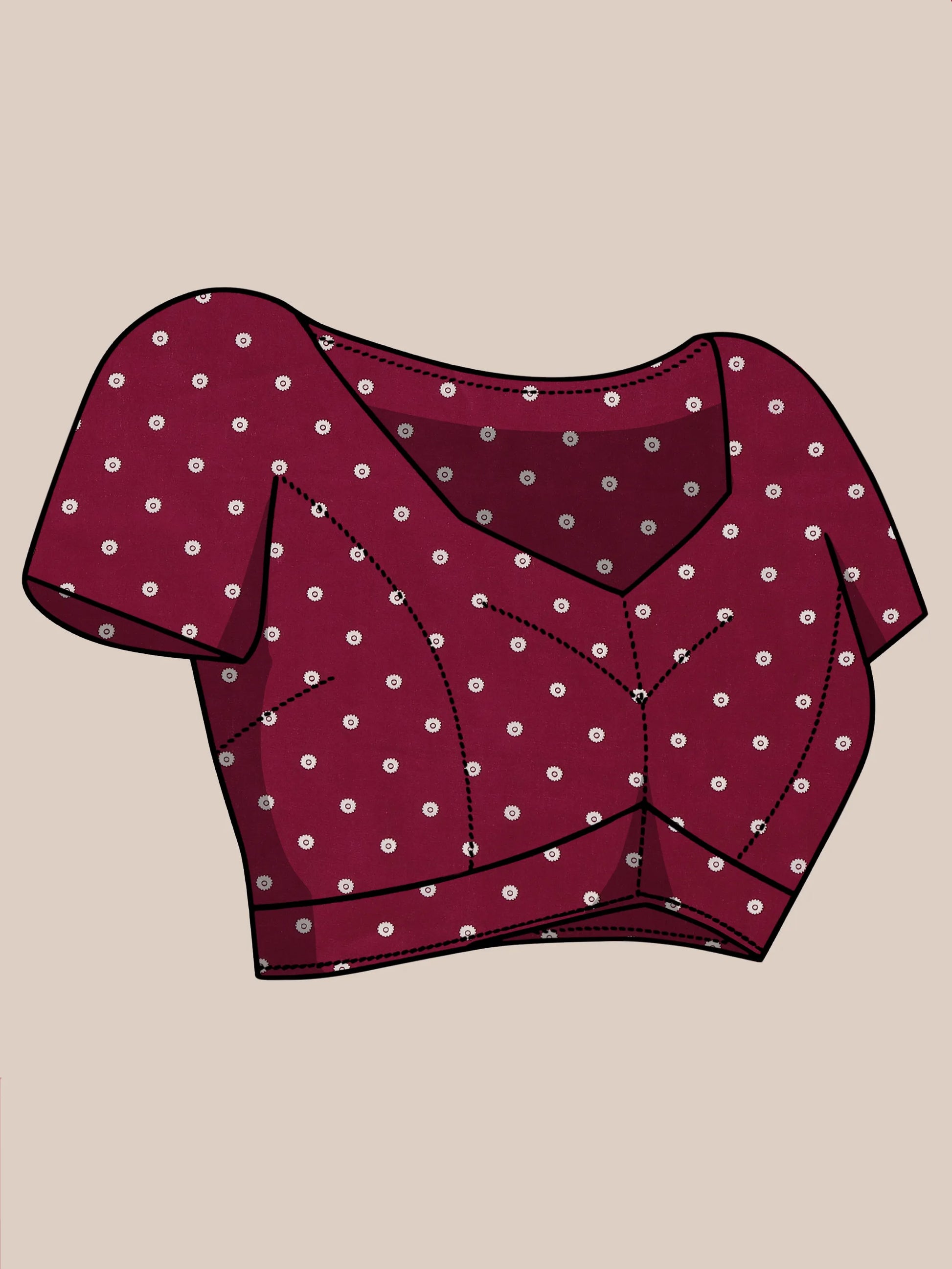 Kalamkari Darbar - Magenta