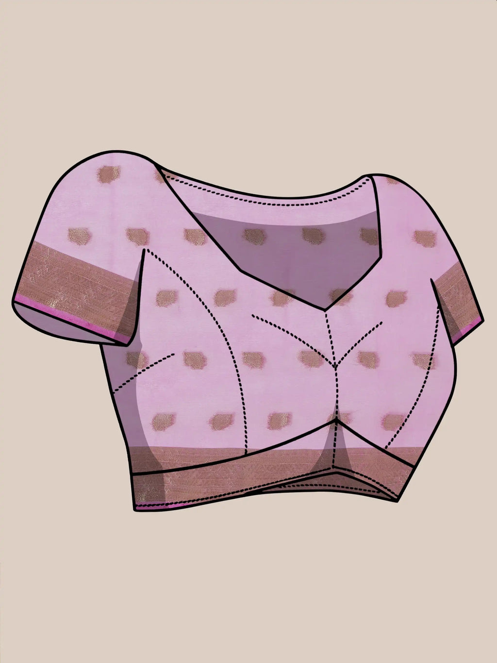 Banarasi Woven Organza Saree - Lilac