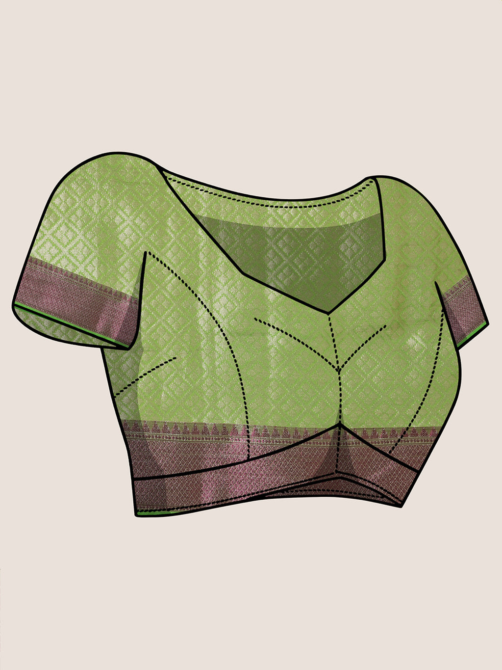 Banarasi Pure Georgette Zari Buta Woven Saree – Magenta