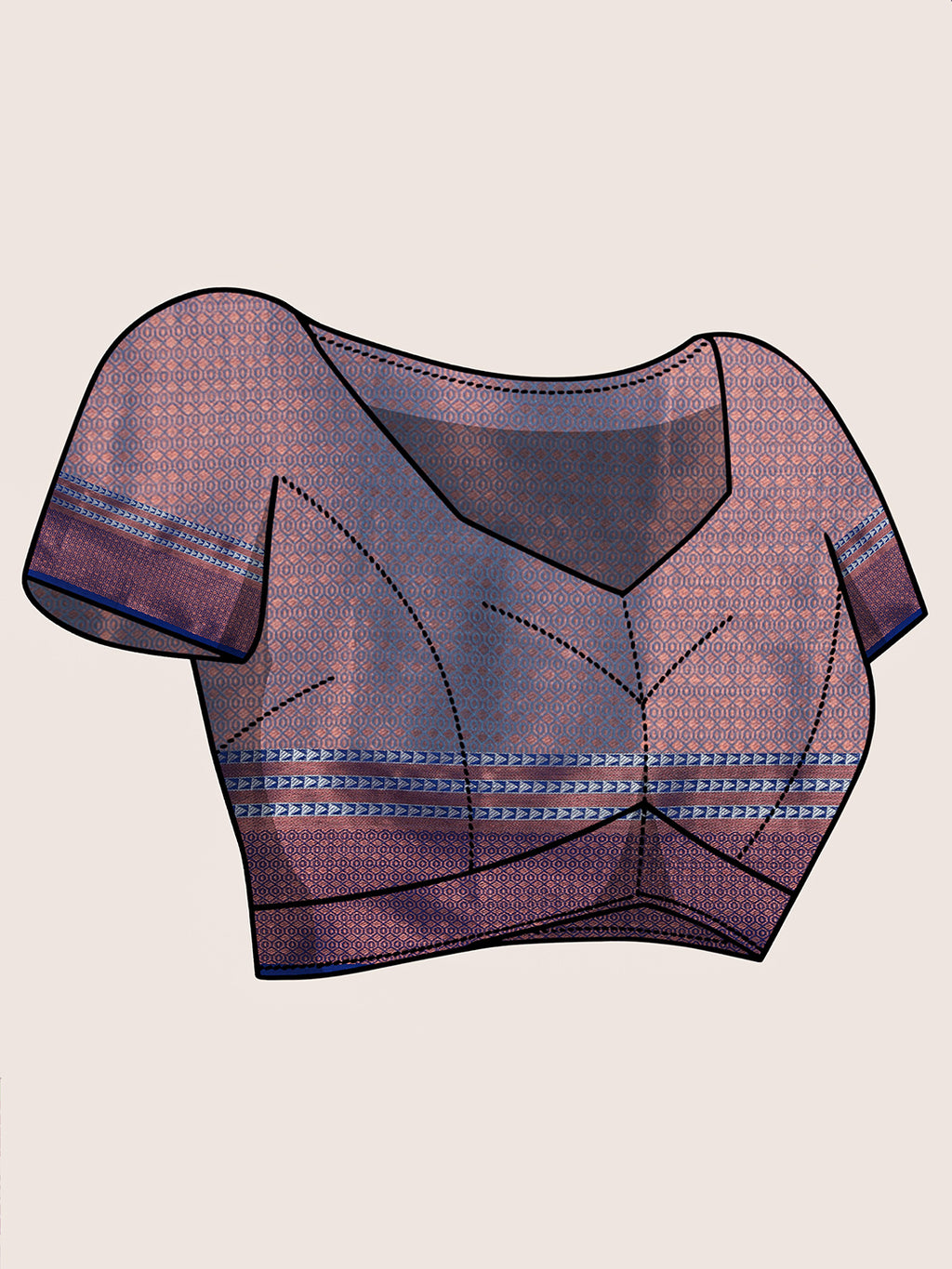 Banarasi Silk Woven Saree - Aqua Blue & Royal Blue