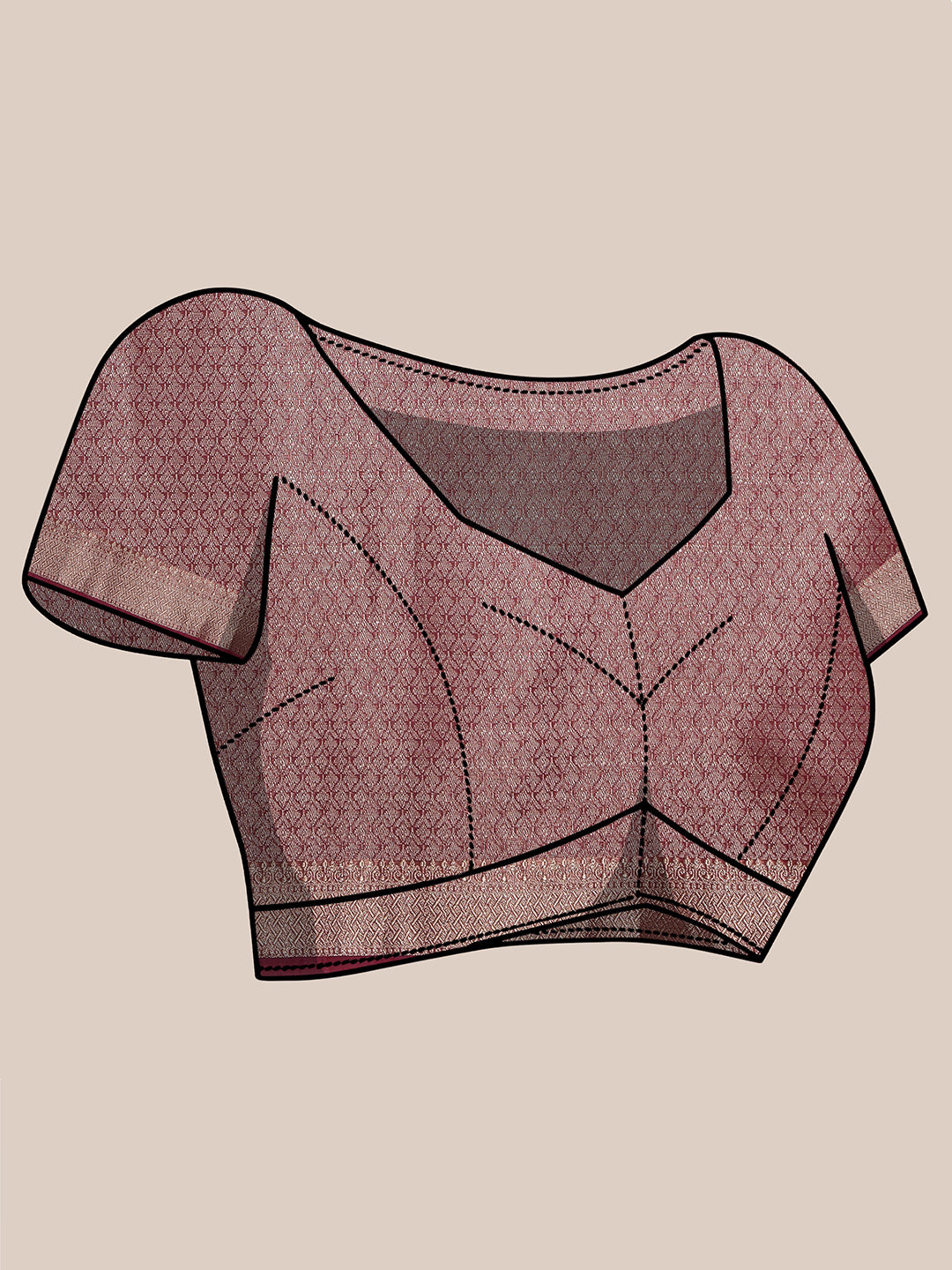 Banarasi Organza Woven Saree – Maroon