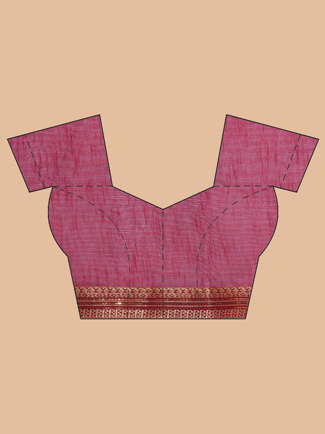 Svaroski Buta Silk Blend Saree - Crimson