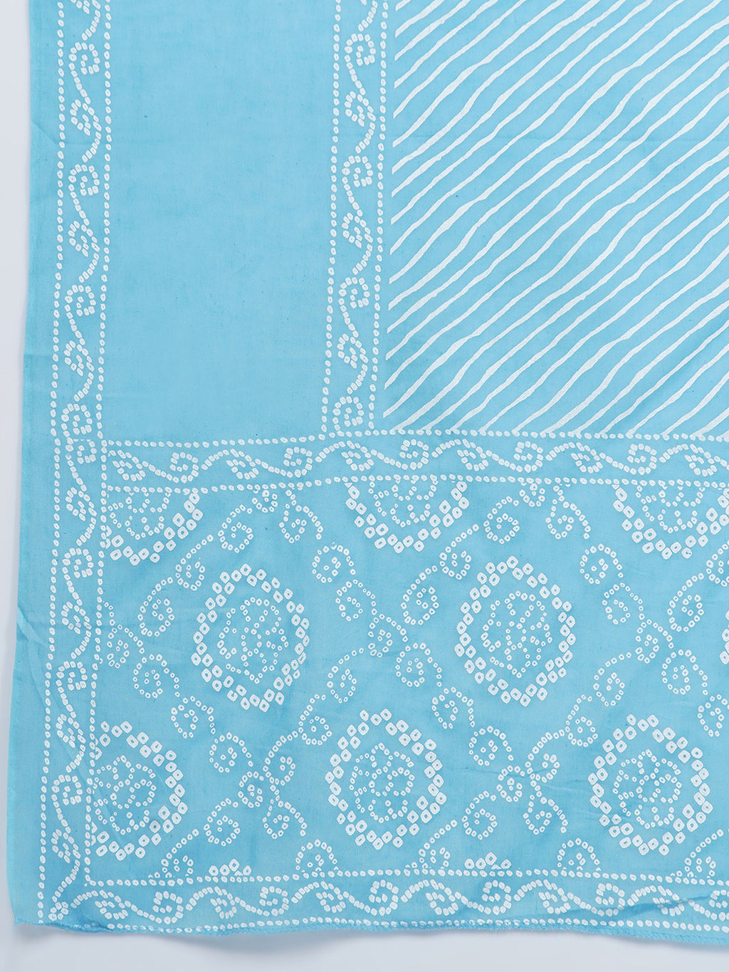 Gota Patti Bandhani Print Suit - Light Blue