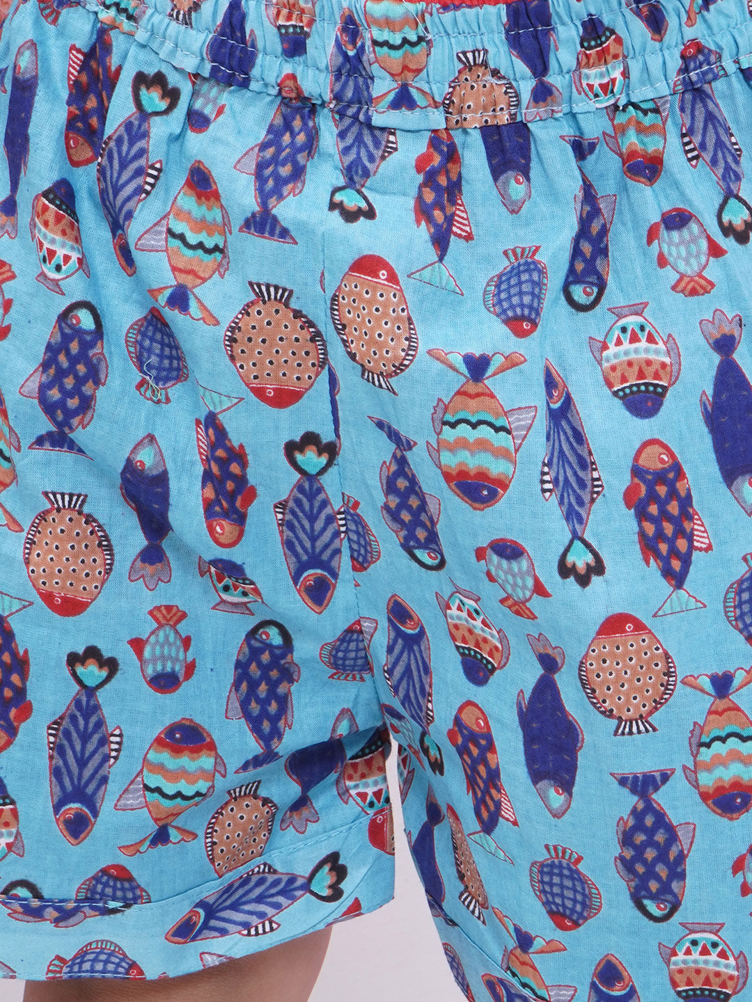 Boys Printed Short Set - Light Blue