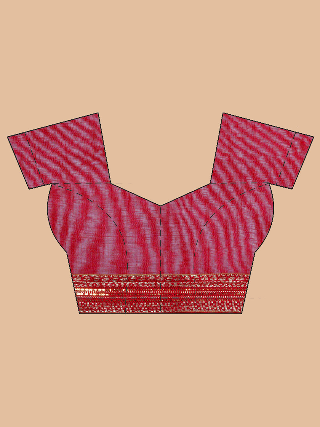 Svaroski Buta Silk Blend Saree - Hot Pink