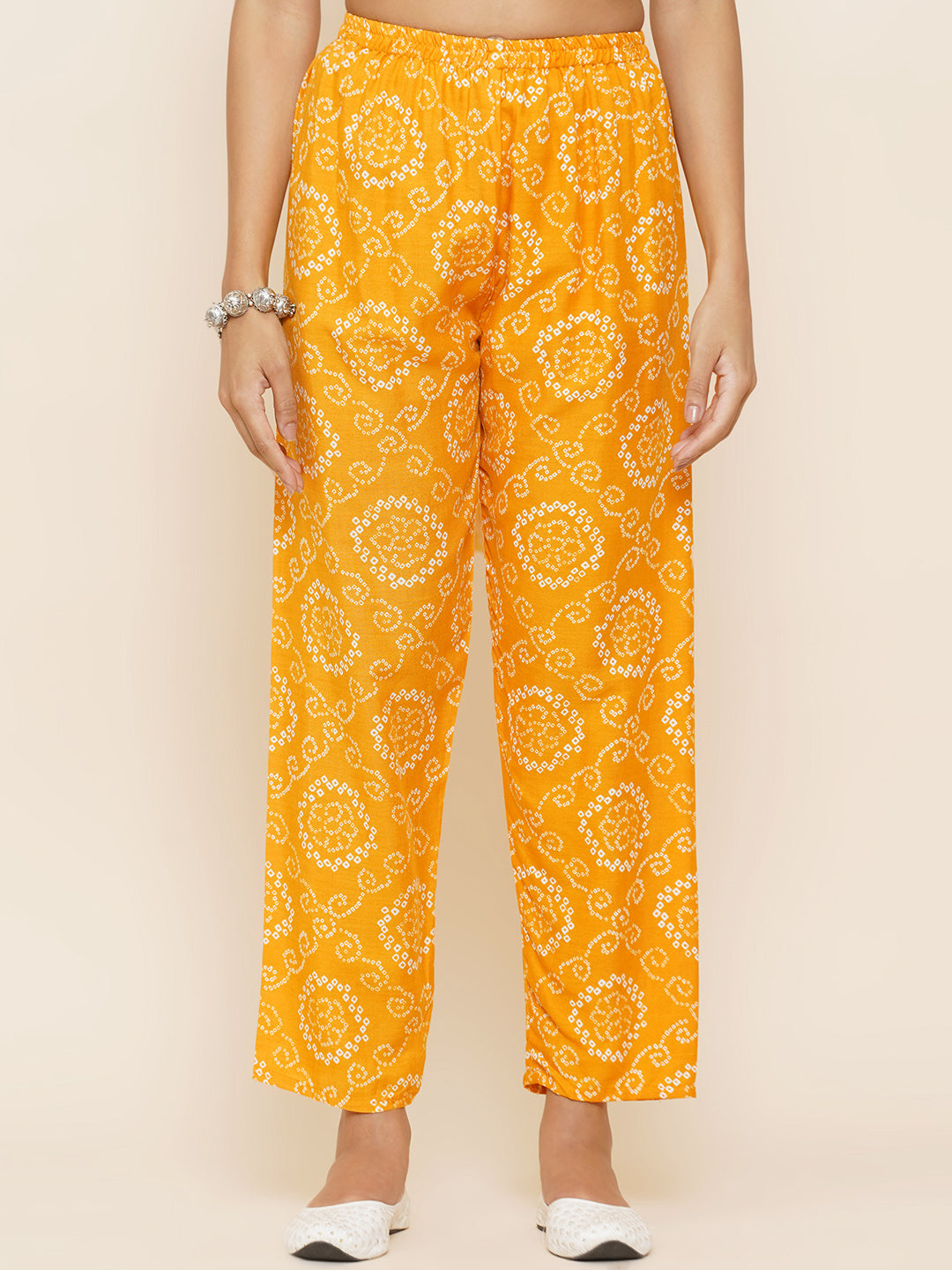 Gota Patti Mirrorwork Suit Set - Yellow