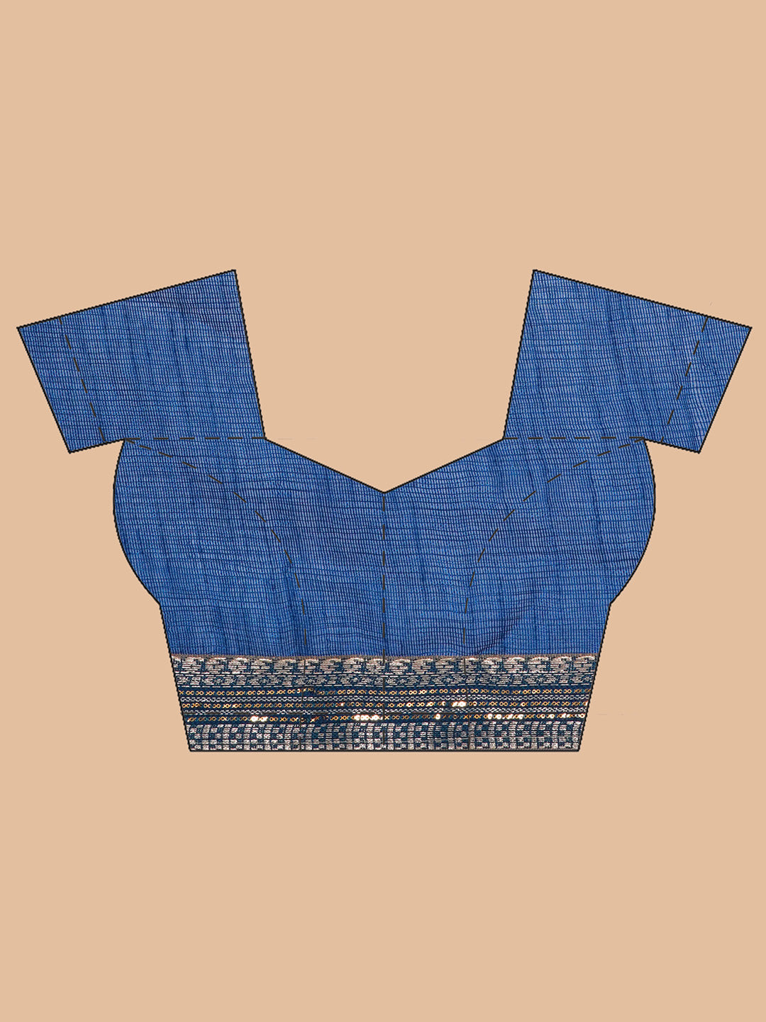 Svaroski Buta Silk Blend Saree - Azure Blue