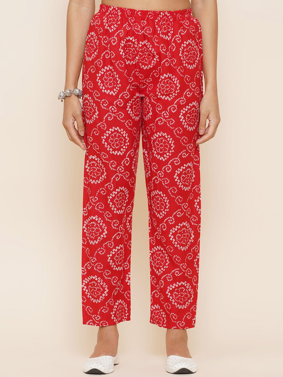 Gota Patti Mirrorwork Suit Set - Red