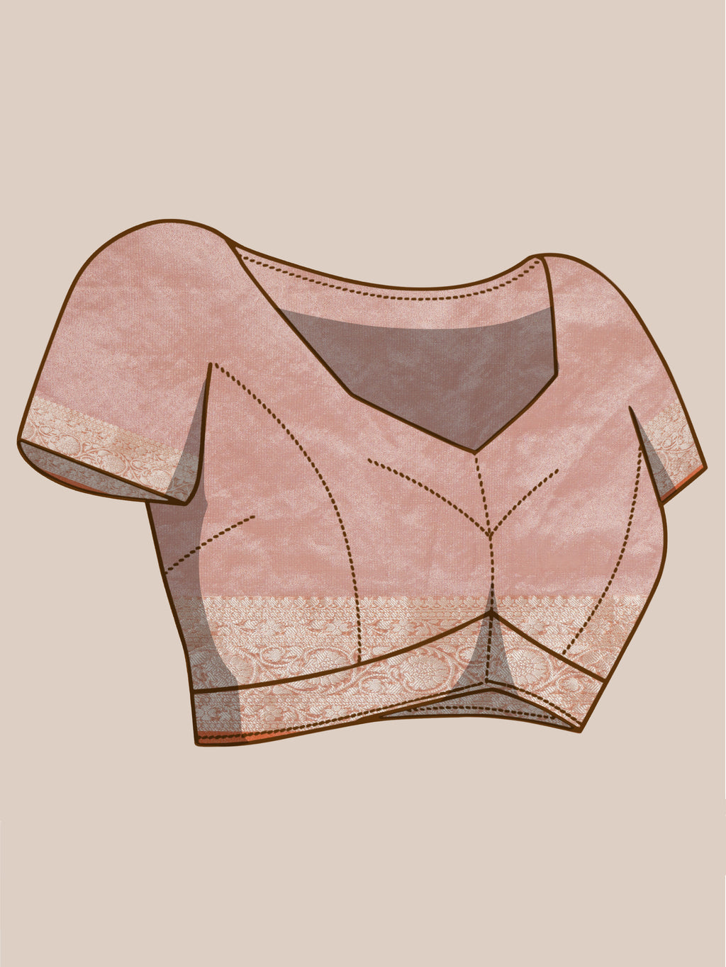 Banarasi Soft Tissue Silk Saree - Orange