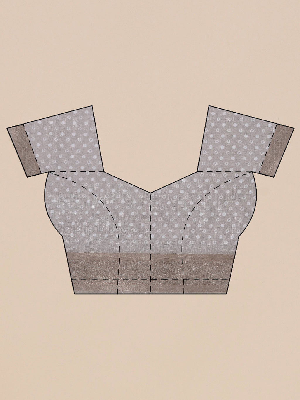 Cotton Silk Jacobean Pattern Saree - Metallic Grey