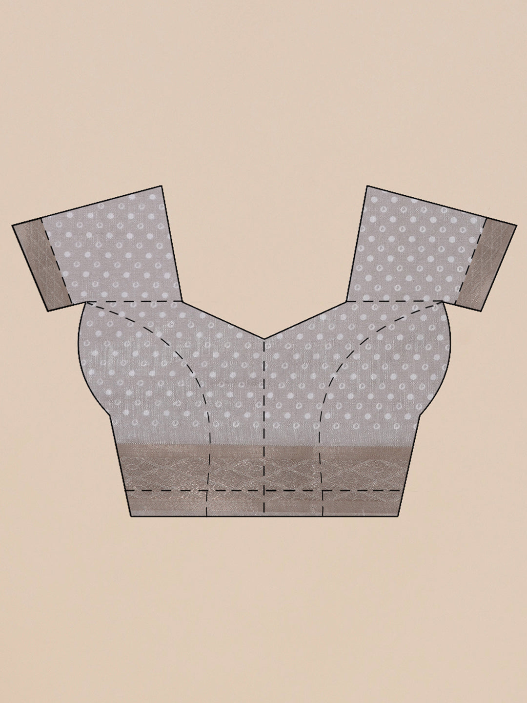Cotton Silk Jacobean Pattern Saree - Metallic Grey