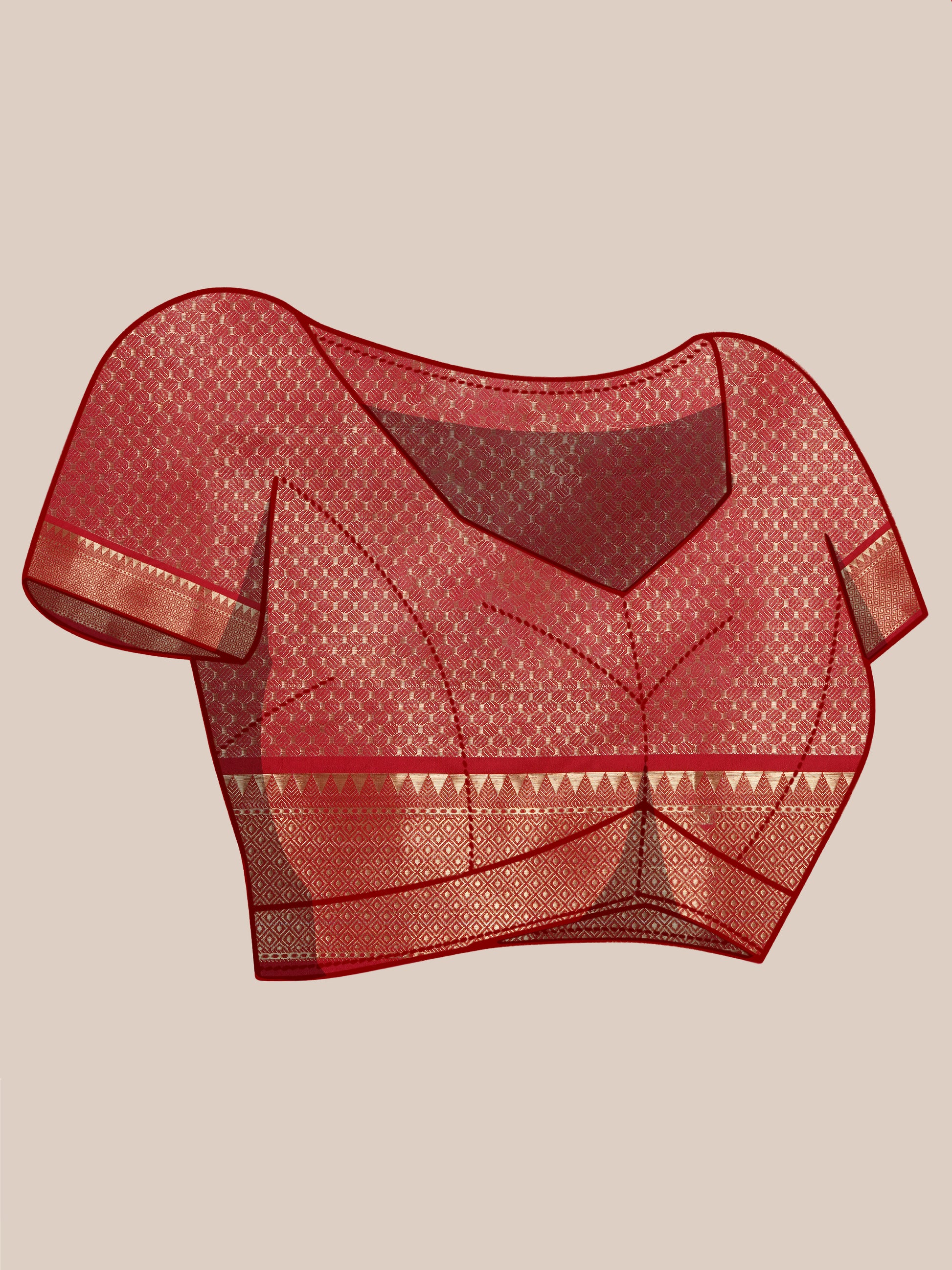 Banarasi Bridal Tissue Saree - Orange