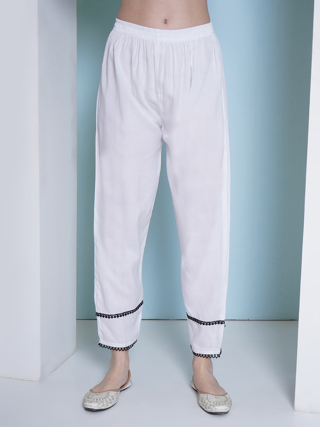 Embroidery Co-Ord Set - White