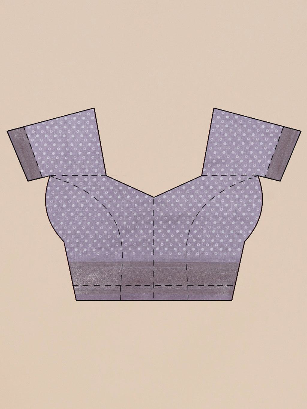 Cotton Silk Jacobean Pattern Saree - Lavender