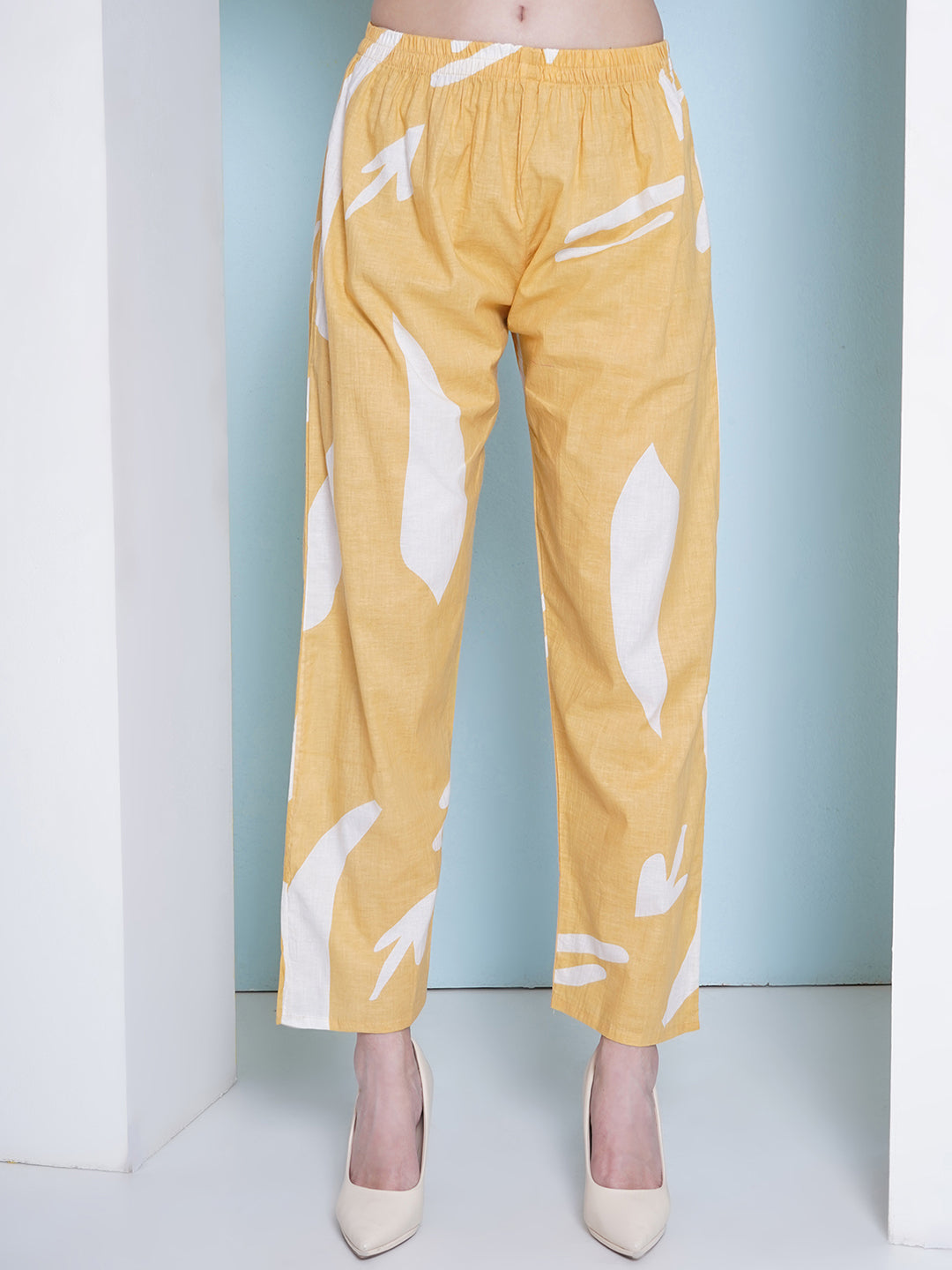 Rayon Co-Ord Set - Pastel Yellow