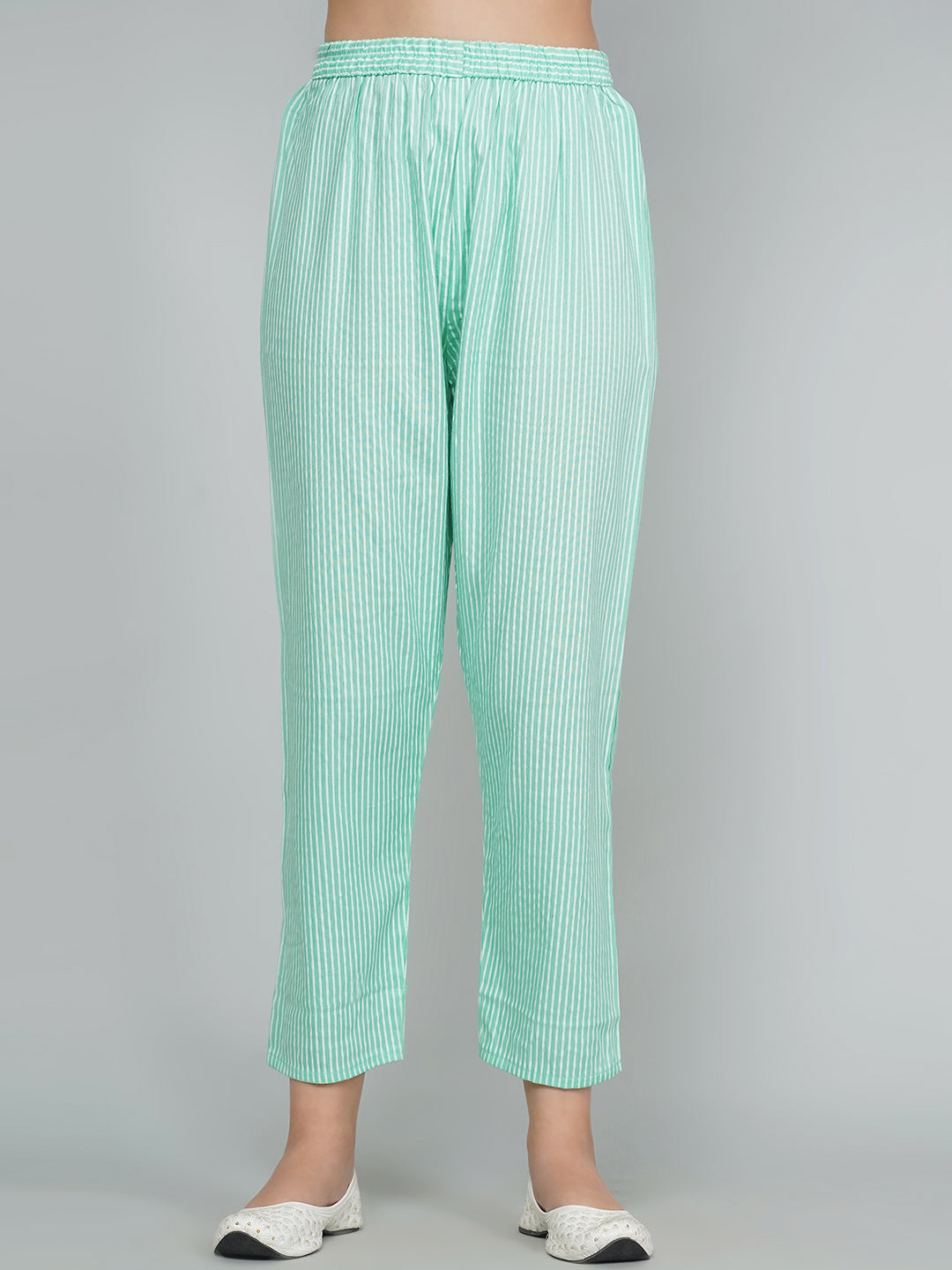 Gota Patti Bandhani Print Suit Set - Aqua Green