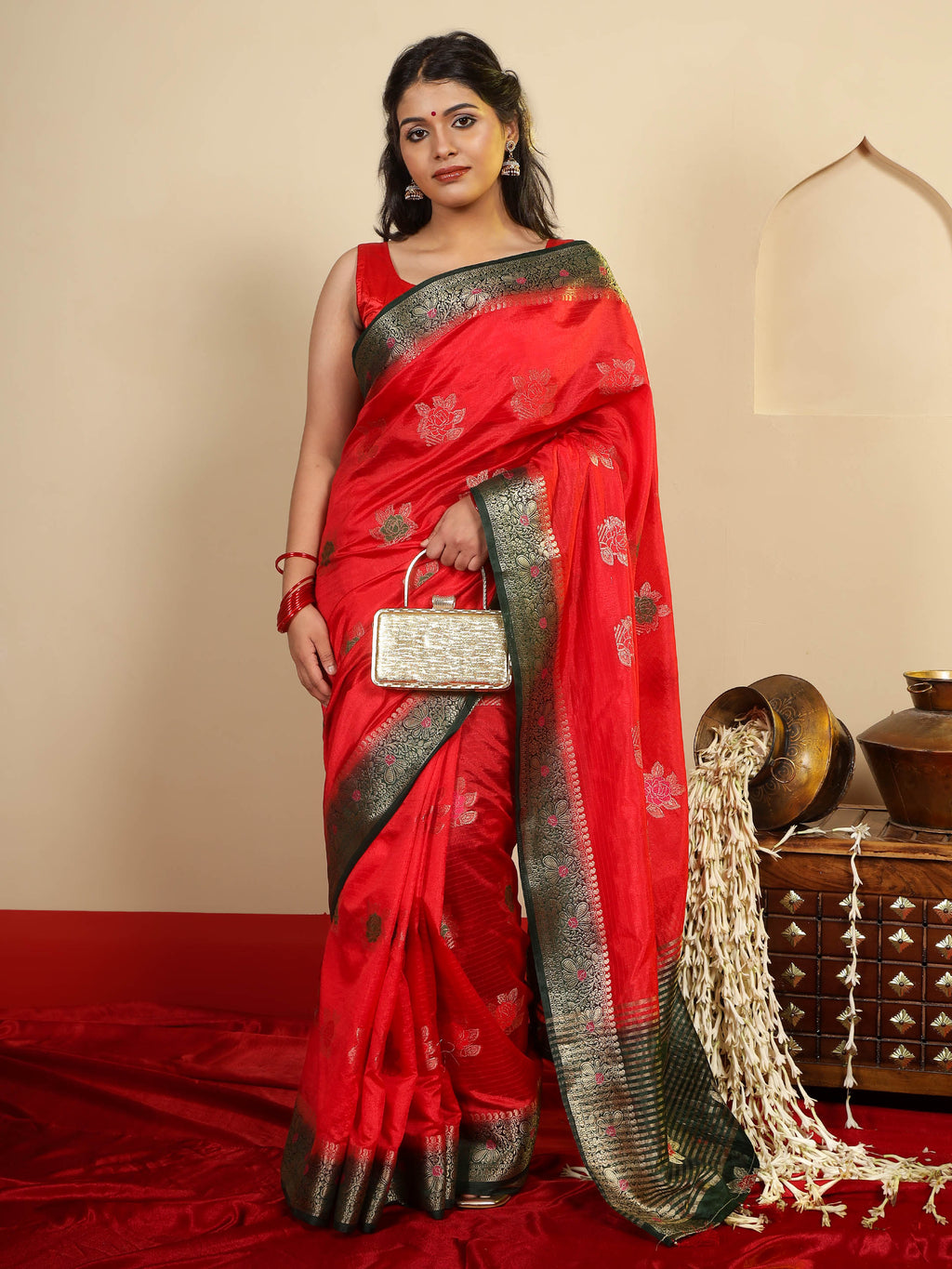 Mallika - Red & Green