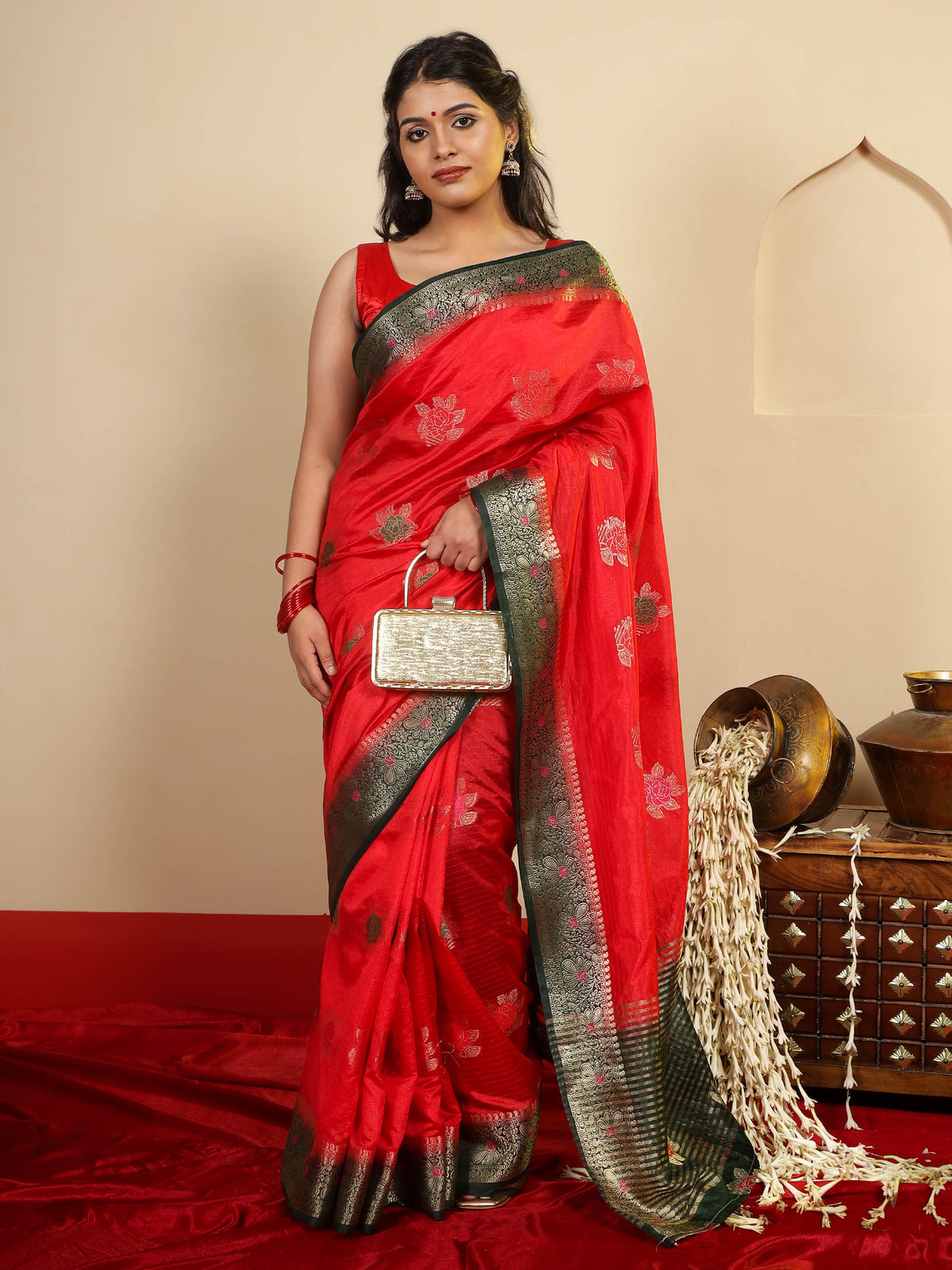 Mallika - Red & Green