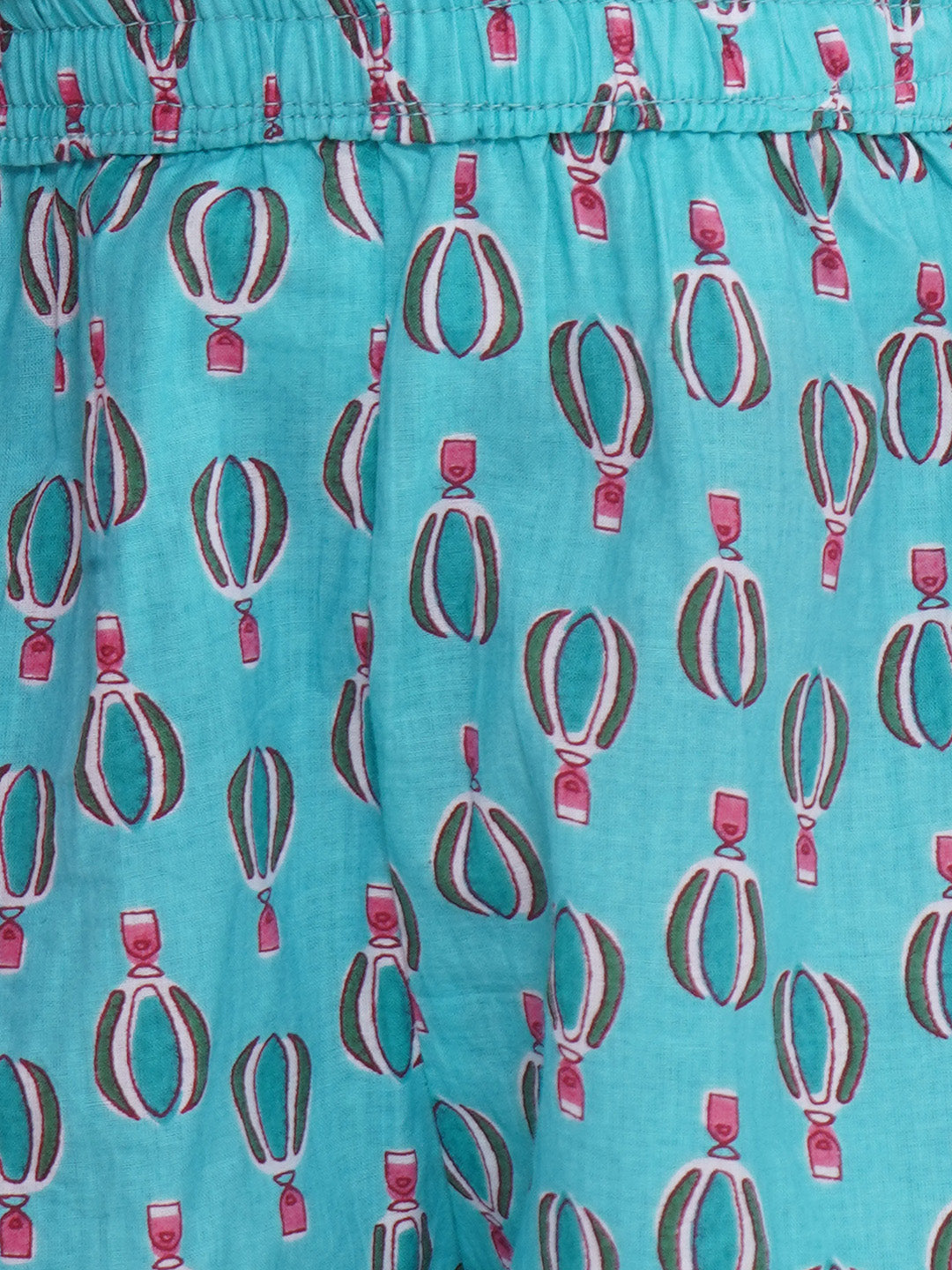 Boys Printed Short Set - Aqua Blue