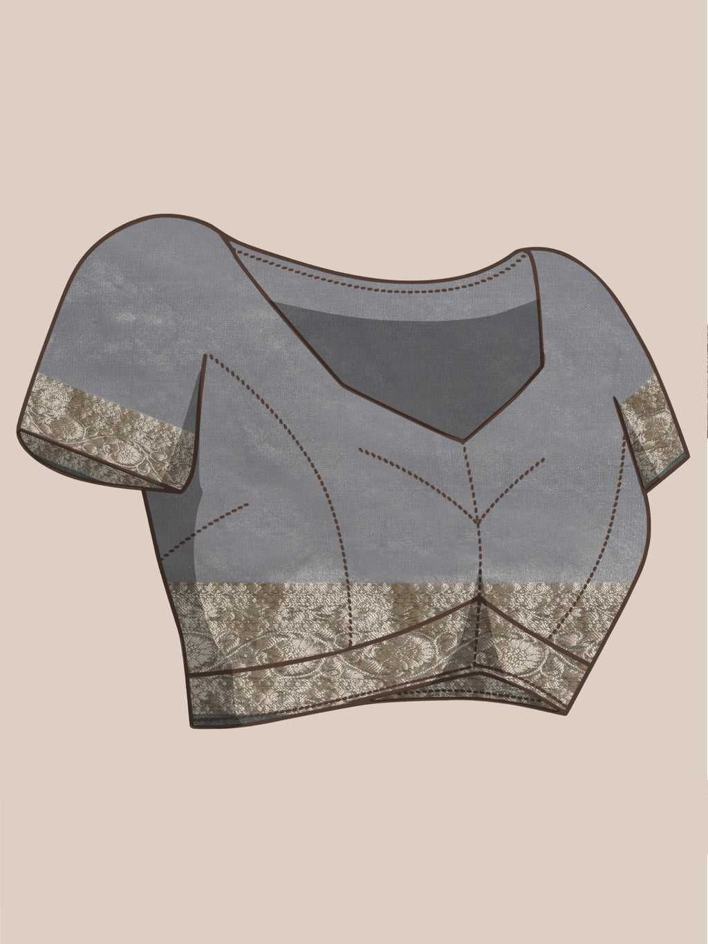 Banarasi Soft Tissue Silk Saree - Brown