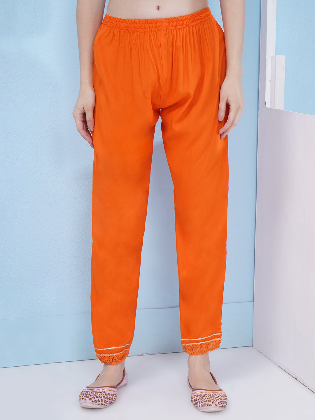 Nyra Cut Floral Print Suit Set - Orange