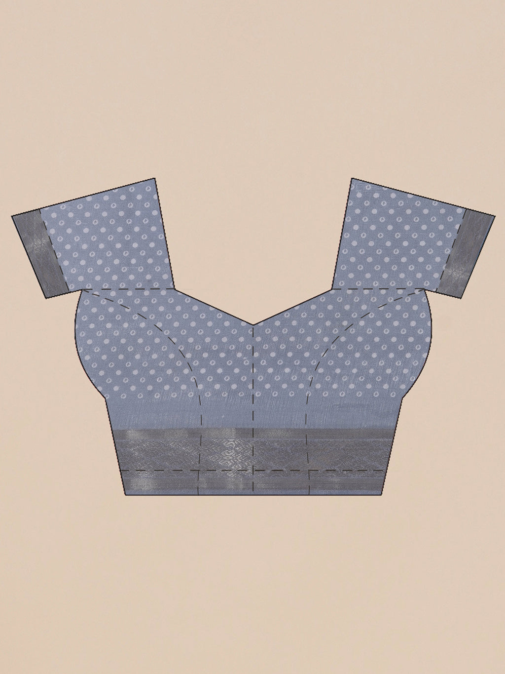 Cotton Silk Jacobean Pattern Saree - Grey