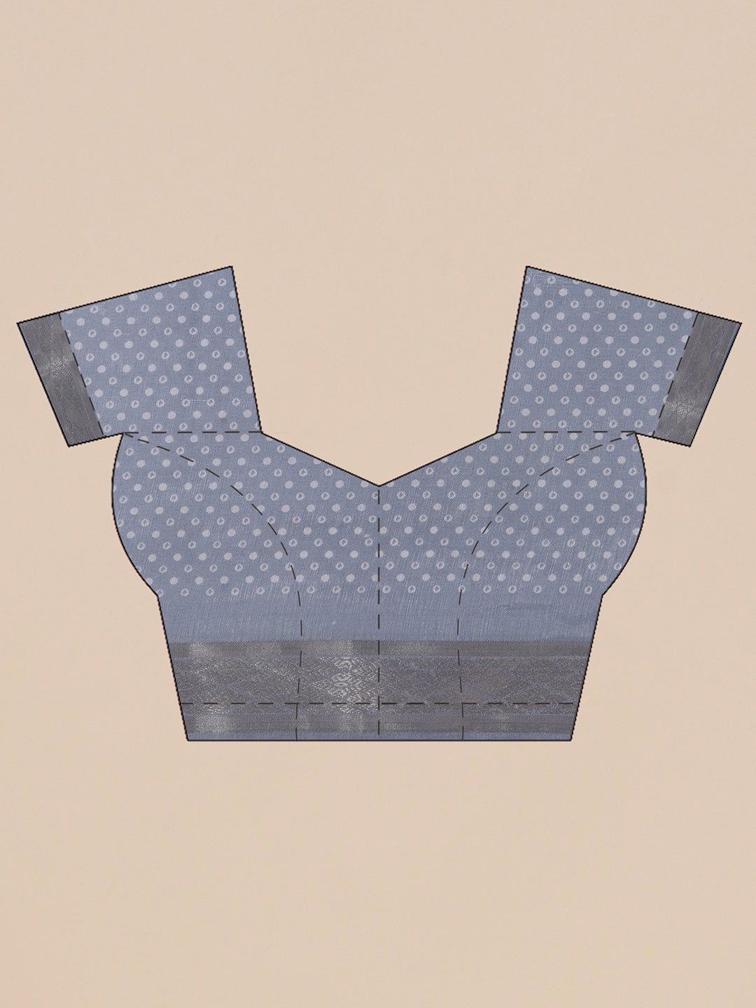 Cotton Silk Jacobean Pattern Saree - Grey