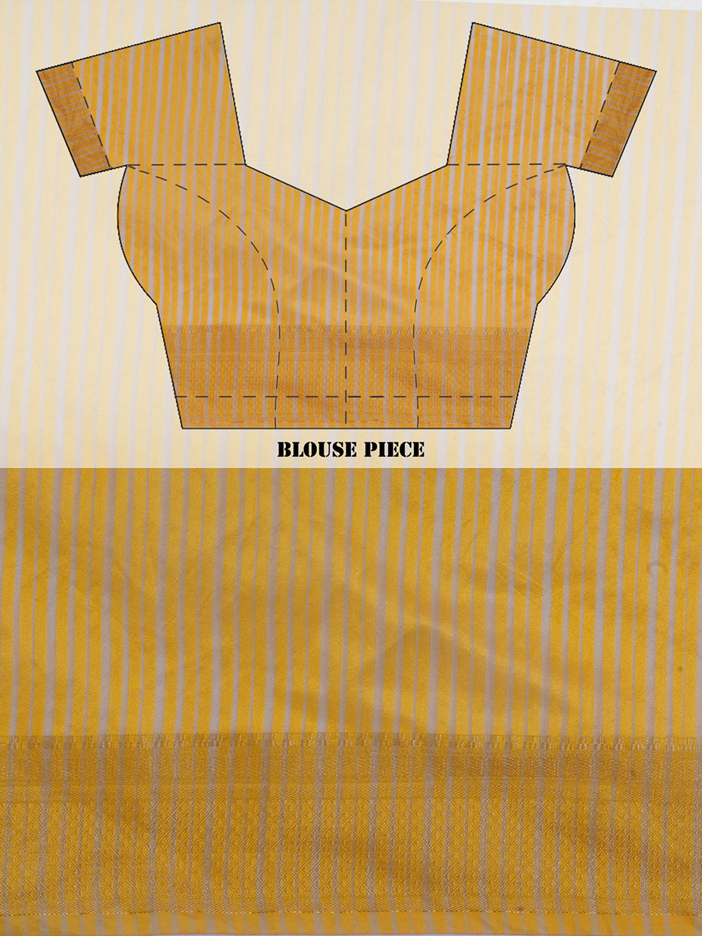 Tussar Silk Saree with Golden Zari Work - Yellow