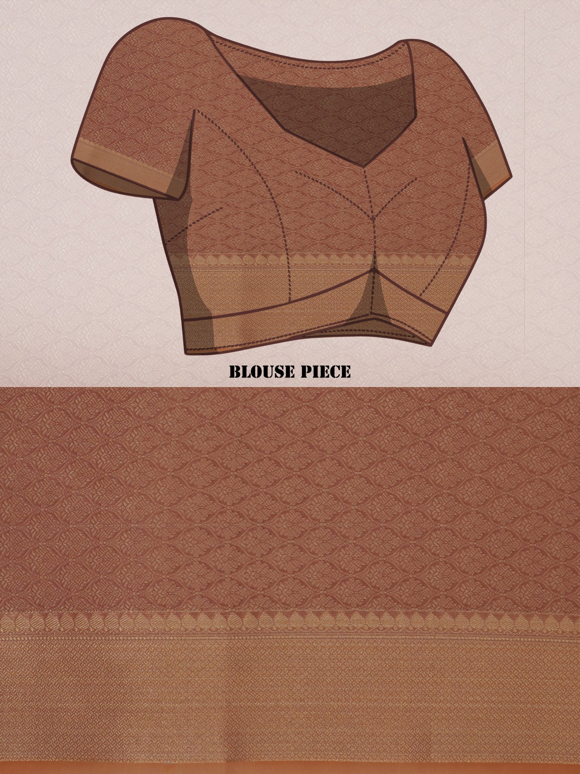 Banarasi Dual-Tone Tissue Saree - Peach