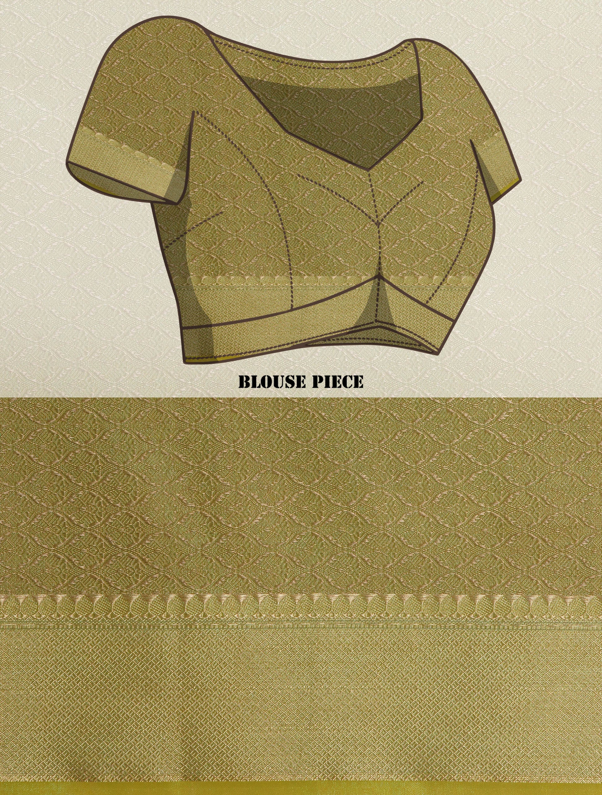 Banarasi Dual-Tone Tissue Saree - Green