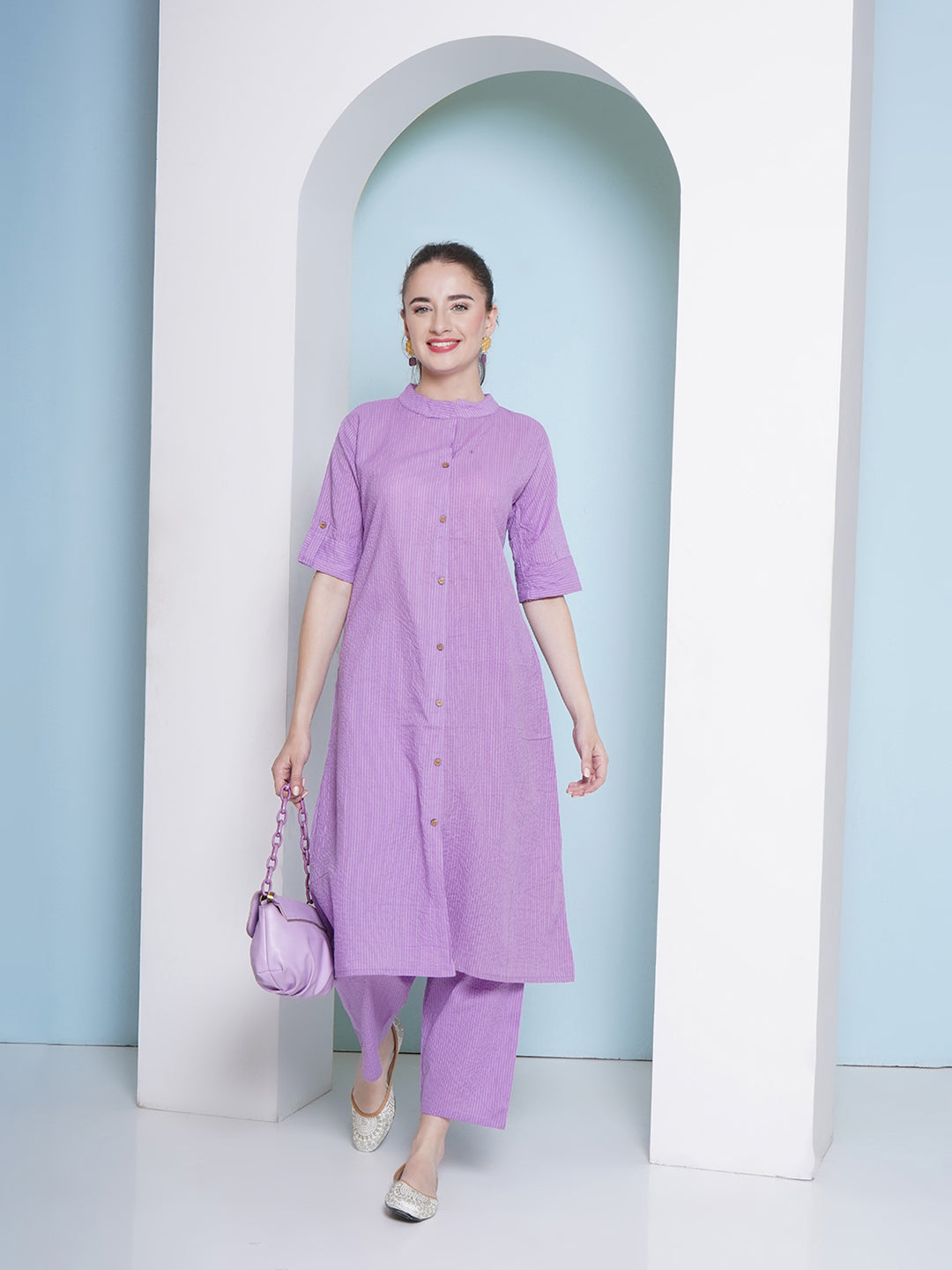 Rayon Co-Ord Set - Lavender