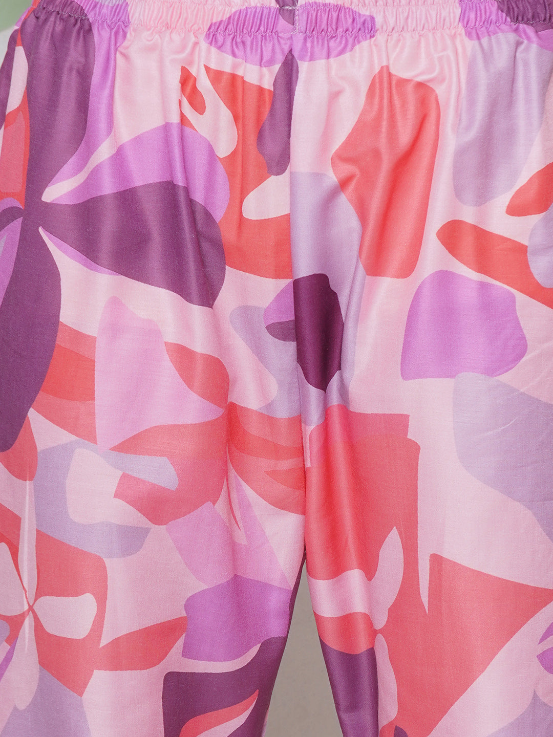 Muslin Digital Print Co-Ord Set - Pink