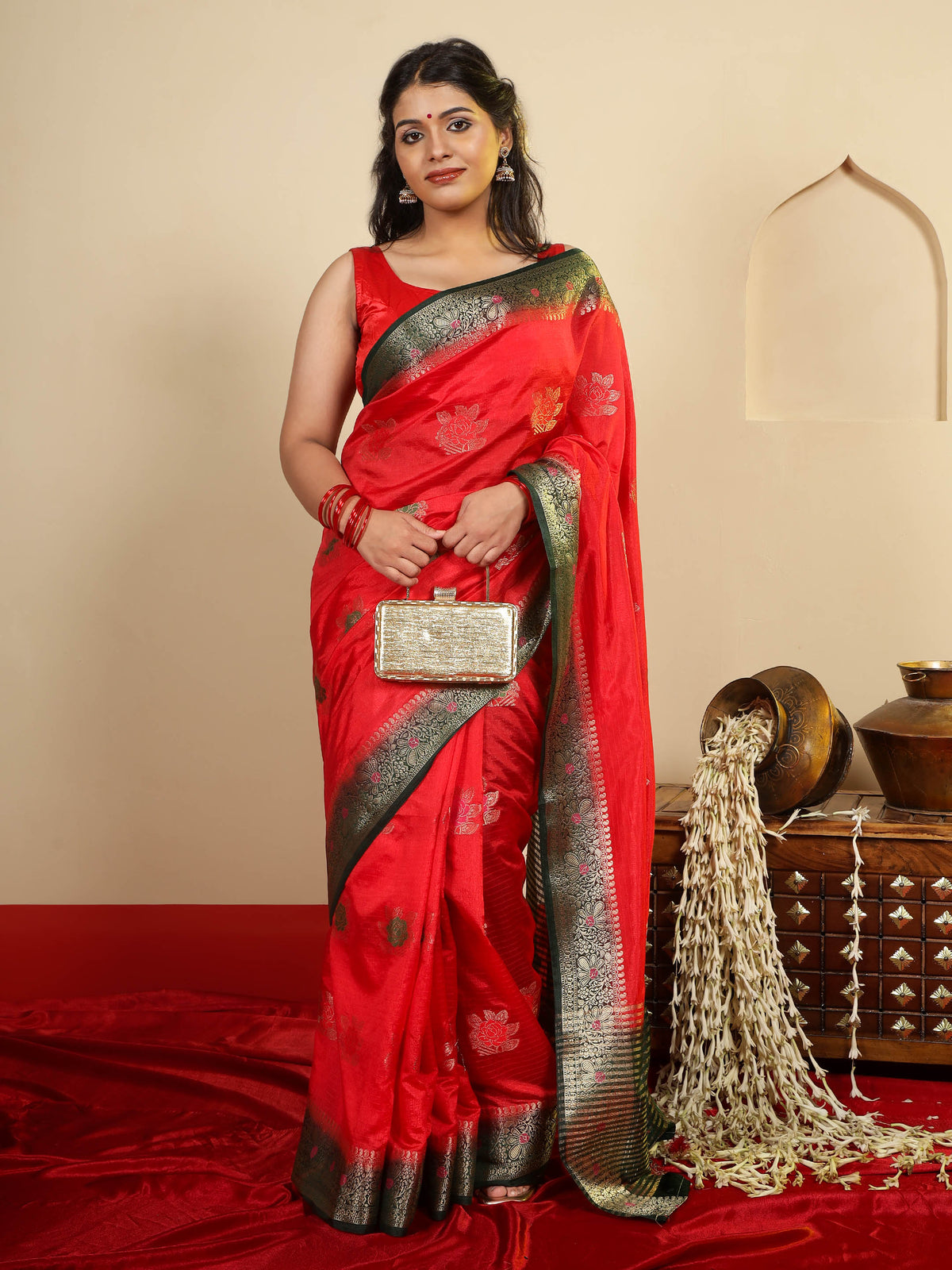 Mallika - Red & Green