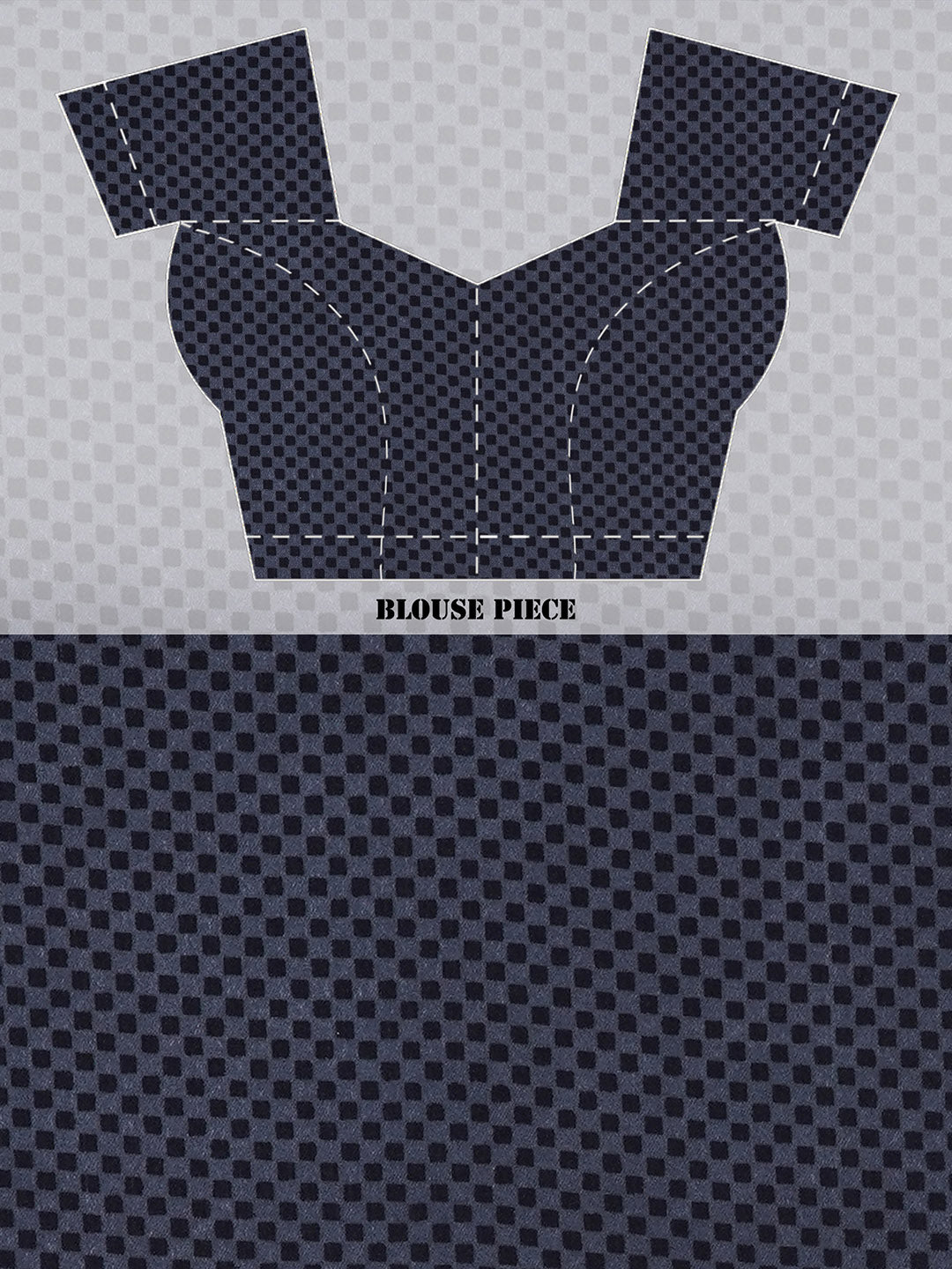 Graphic Printed Crepe-Silk Saree - Duel-Tone Grey