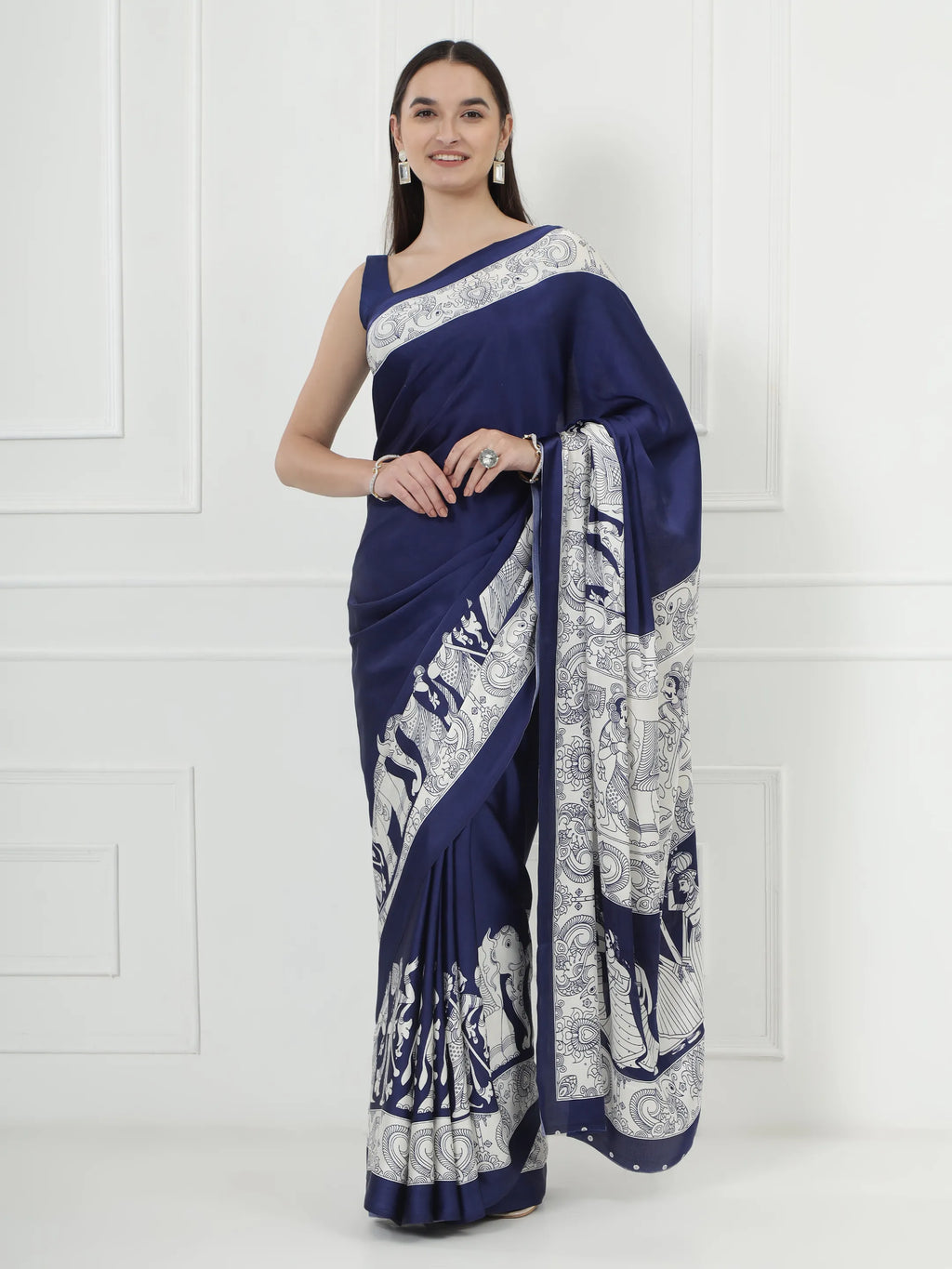 Kalamkari Darbar - Royal Blue
