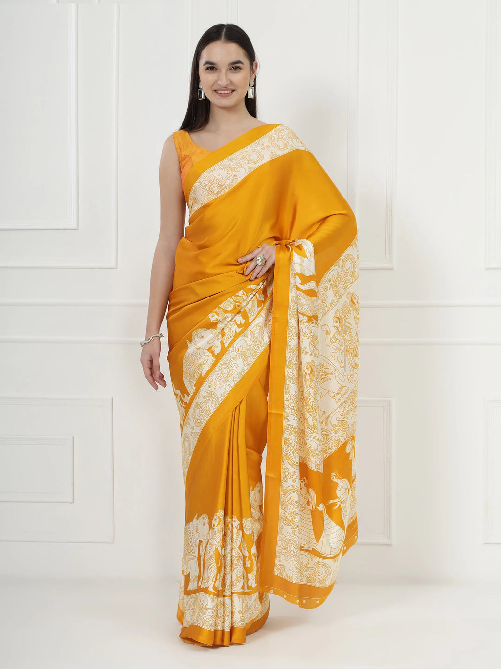 Kalamkari Darbar - Yellow