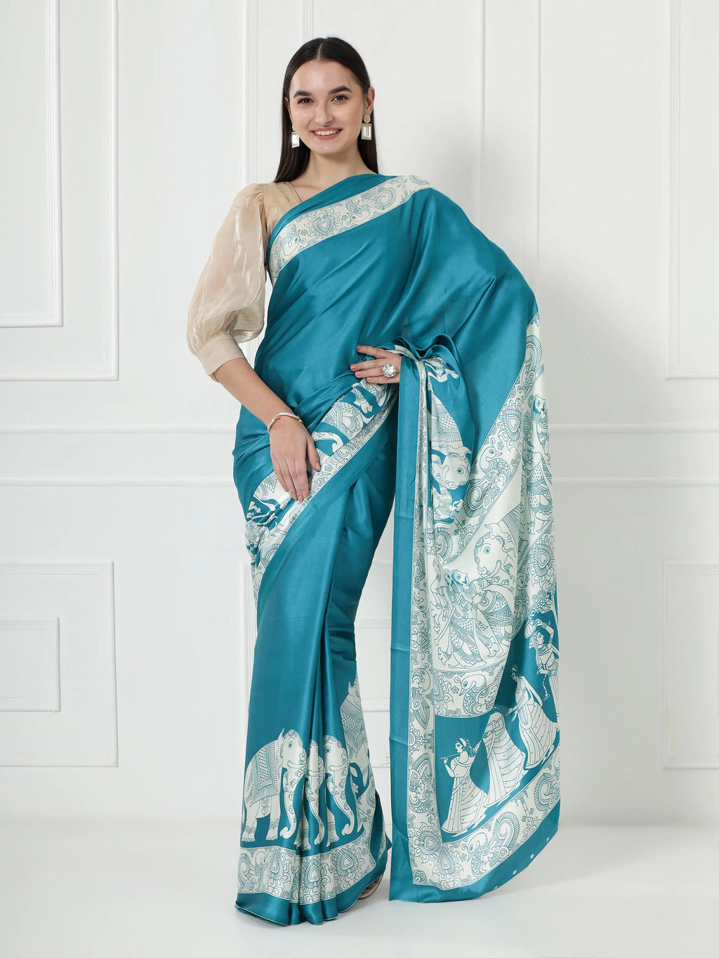 Kalamkari Darbar - Turquoise