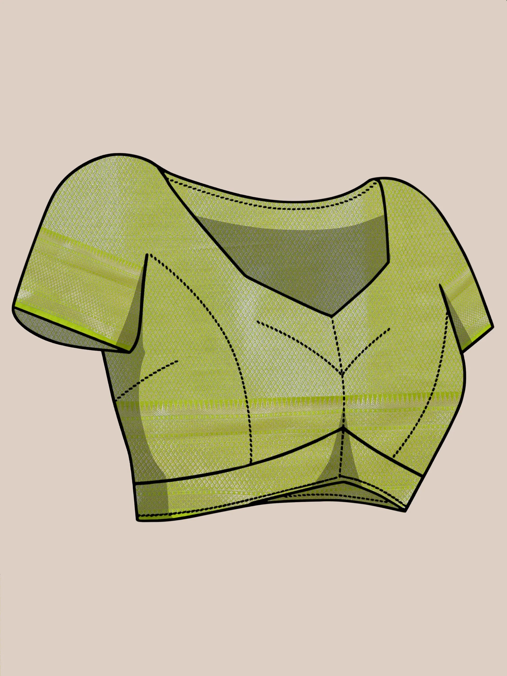 Banarasi Silk Heavy Zari Work - Neon Green