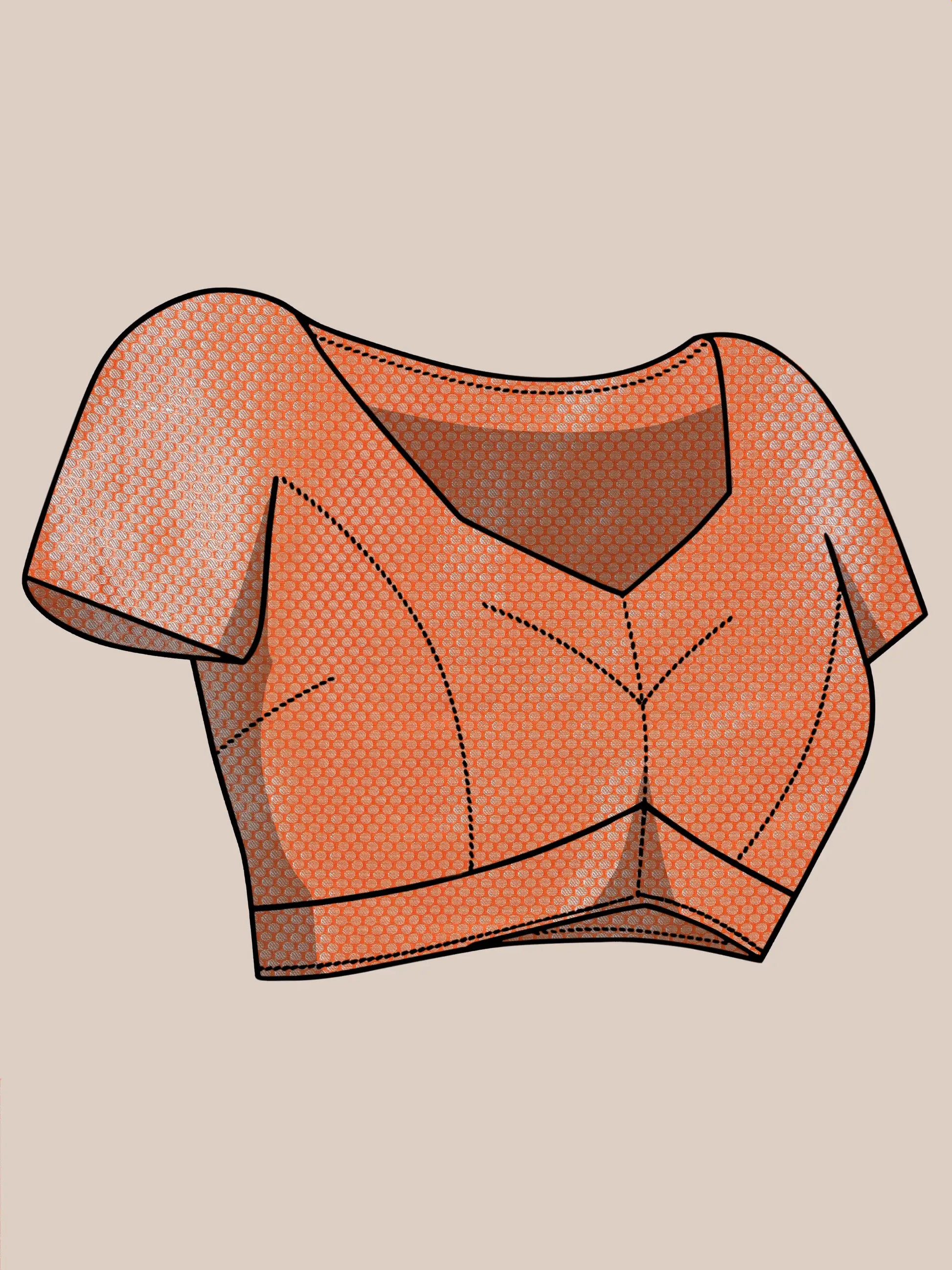 Phool Jaal - Fiery Orange