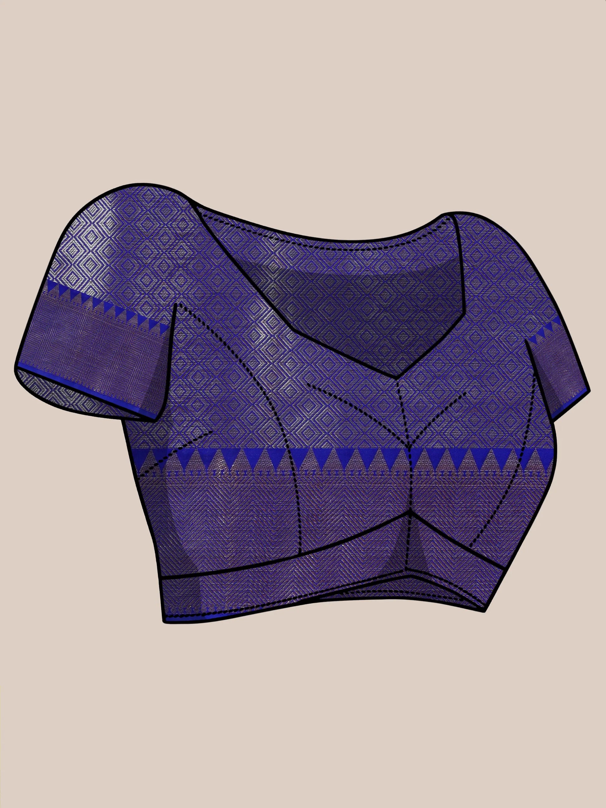 Banarasi Meenakari Silk Saree - Purple