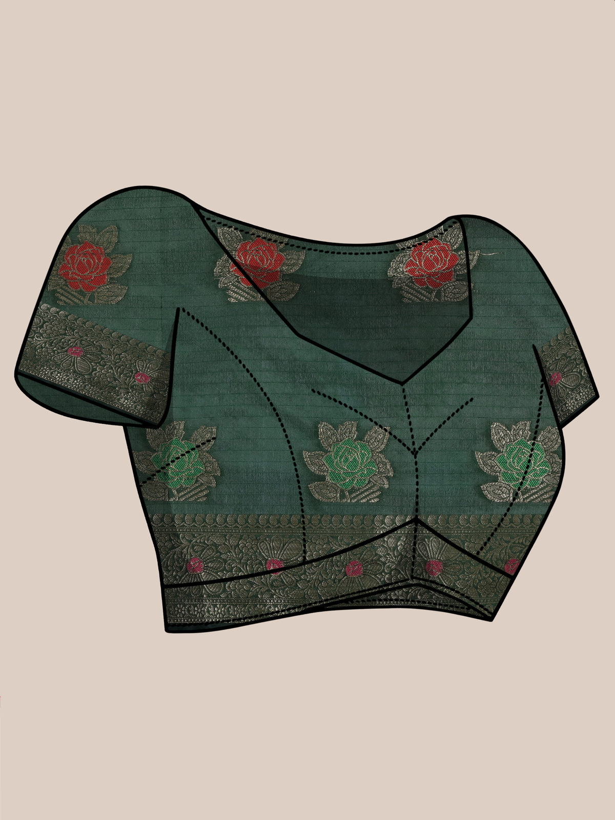Mallika - Red & Green